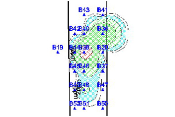 汚染物質濃度分布（コンター）図